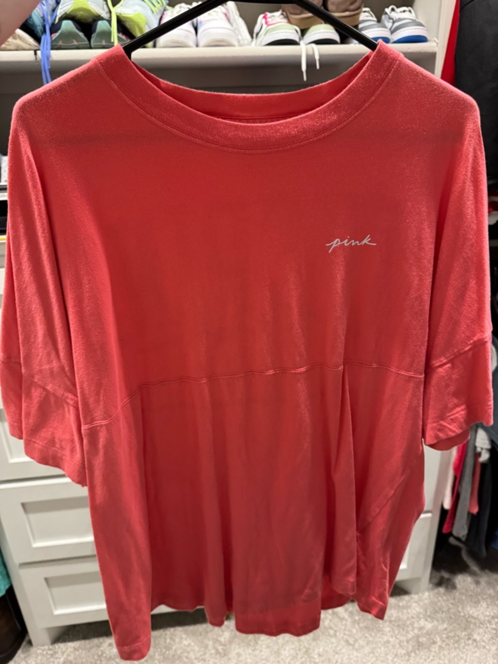 Women's Coral Short-Sleeve Shirt - VS PINK